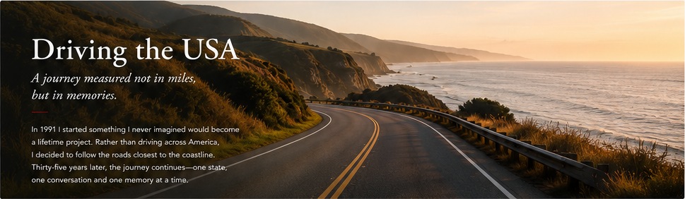 Coastal highway beside the Pacific Ocean at sunset