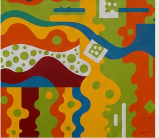 Colourful abstract painting